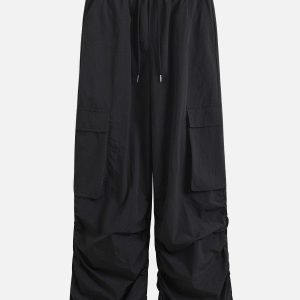 Wrinkle Foot Mouth Cargo Pants - Y2K Aesthetic Grunge Style for Trendy Outfits