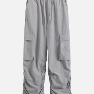 Wrinkle Foot Mouth Cargo Pants - Y2K Aesthetic Grunge Style for Trendy Outfits