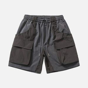 Y2K Aesthetic 3D Pocket Drawstring Shorts for Comfy and Stylish Summer Outfits