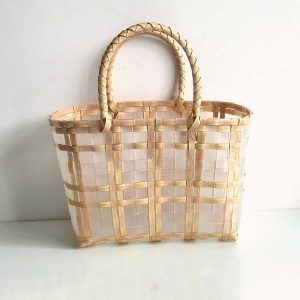 Y2K Aesthetic Basket Beach Tote - Cute and Comfy for Summer Outings and Aesthetic Vibes