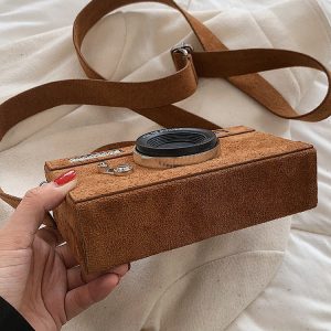 Y2K Aesthetic Camera Design Box Bag - Trendy Coquette Style Accessory for Fashion Lovers