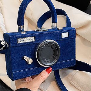 Y2K Aesthetic Camera Design Box Bag - Trendy Coquette Style Accessory for Fashion Lovers