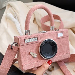 Y2K Aesthetic Camera Design Box Bag - Trendy Coquette Style Accessory for Fashion Lovers