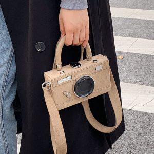 Y2K Aesthetic Camera Design Box Bag - Trendy Coquette Style Accessory for Fashion Lovers