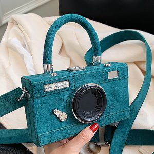 Y2K Aesthetic Camera Design Box Bag - Trendy Coquette Style Accessory for Fashion Lovers