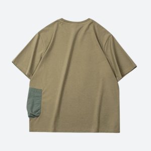 Y2K Aesthetic Camping Pocket Tee - Cute Graphic Top for Outdoor Adventures