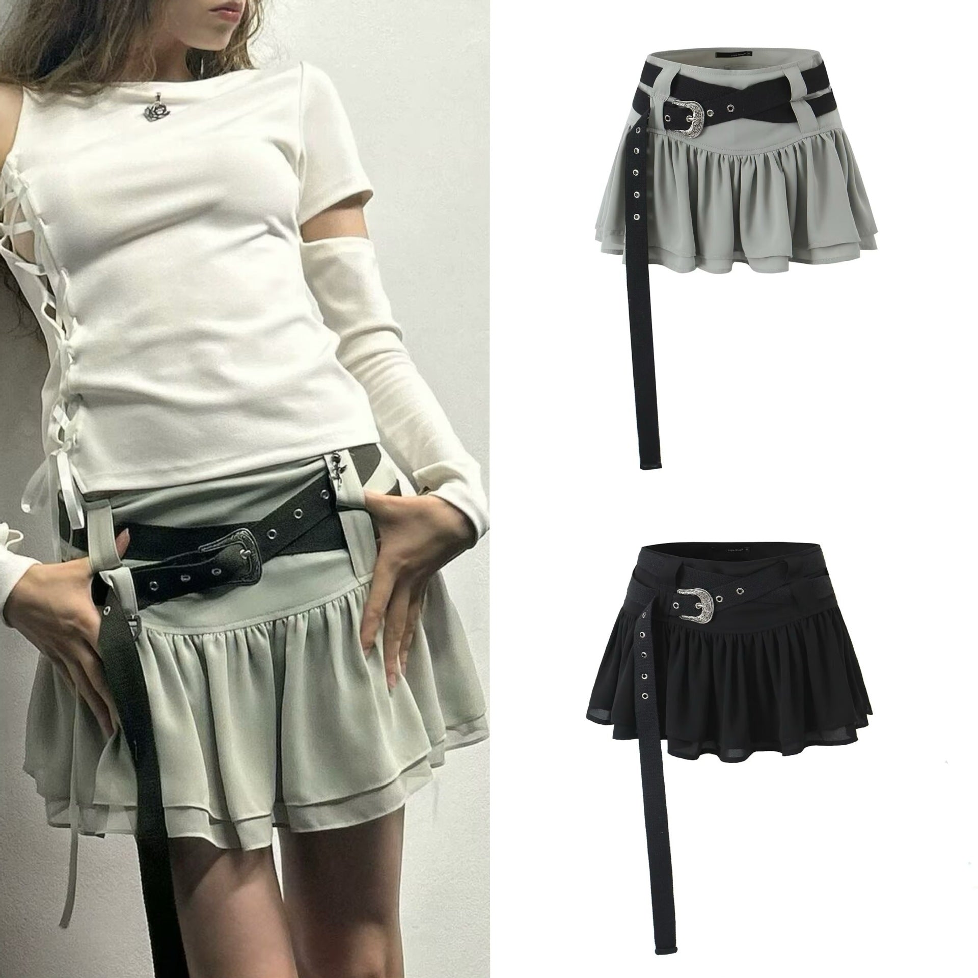 Y2K Aesthetic Cargo Mini Skirt - Trendy Grunge Style for Cute Outfits and Comfy Looks