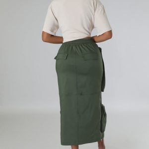 Y2K Aesthetic Cargo Pocket Zipper Skirt - Trendy Grunge Style for Effortless Outfits