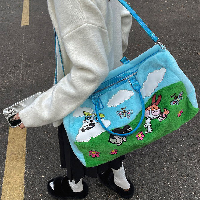 Y2K Aesthetic Cartoon Handbag - Cute and Quirky Accessory for Y2K Fashion Lovers