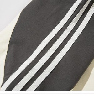 Y2K Aesthetic Contrast Color Side Stripe Racing T-Shirt for Trendy Outfits