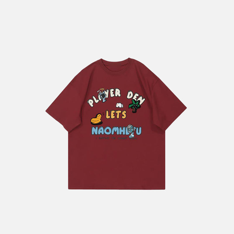 Y2K Aesthetic Cute Graphic Loose T-Shirt for Comfy and Trendy Outfits