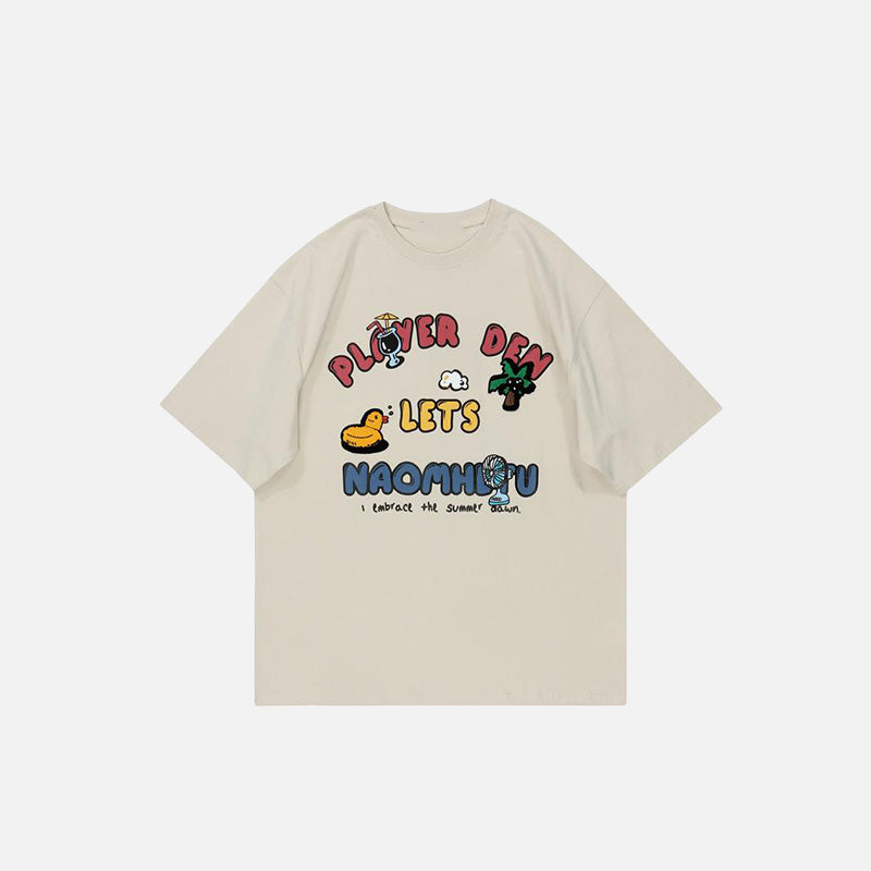 Y2K Aesthetic Cute Graphic Loose T-Shirt for Comfy and Trendy Outfits