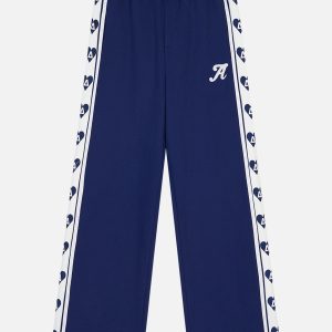 Y2K Aesthetic Embroidery Sweatpants for Comfy Coquette Style and Grunge Outfits