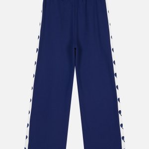 Y2K Aesthetic Embroidery Sweatpants for Comfy Coquette Style and Grunge Outfits