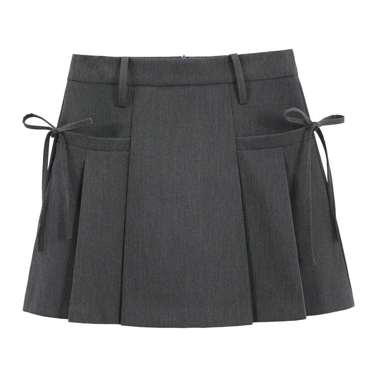 Y2K Aesthetic Grey Mini Skirt - Cute Cargo Skirt for Coquette and Grunge Styles