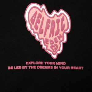 Y2K Aesthetic Heart Foam Printing Tee - Cute Graphic Top for Coquette and Grunge Styles