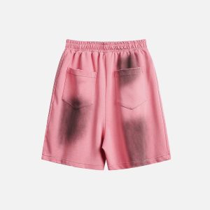 Y2K Aesthetic Ink Jet Shorts - Trendy Grunge Style for Cute Summer Outfits