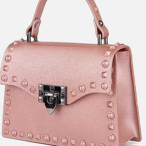 Y2K Aesthetic Jelly Rivet Decor Satchel - Trendy Coquette Style Handbag for Fashion Lovers