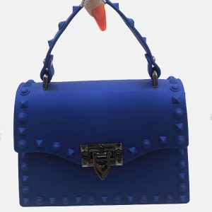 Y2K Aesthetic Jelly Rivet Decor Satchel - Trendy Coquette Style Handbag for Fashion Lovers