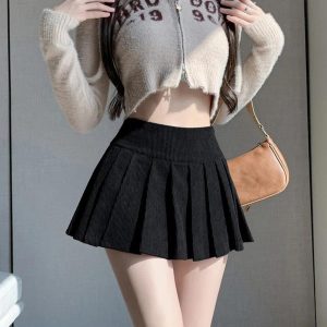 Y2K Aesthetic Light Academia Mini Skort - Trendy Cargo Skirt for Stylish Outfits