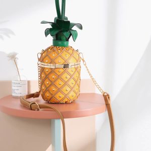 Y2K Aesthetic Pineapple Crossbody Bag - Cute and Trendy Accessory for Coquette Style