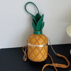 Y2K Aesthetic Pineapple Crossbody Bag - Cute and Trendy Accessory for Coquette Style