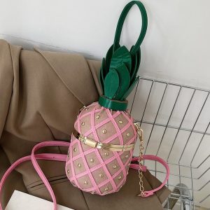 Y2K Aesthetic Pineapple Crossbody Bag - Cute and Trendy Accessory for Coquette Style