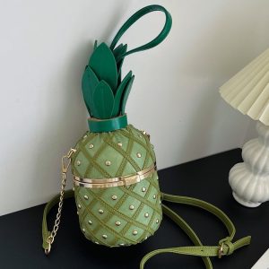 Y2K Aesthetic Pineapple Crossbody Bag - Cute and Trendy Accessory for Coquette Style