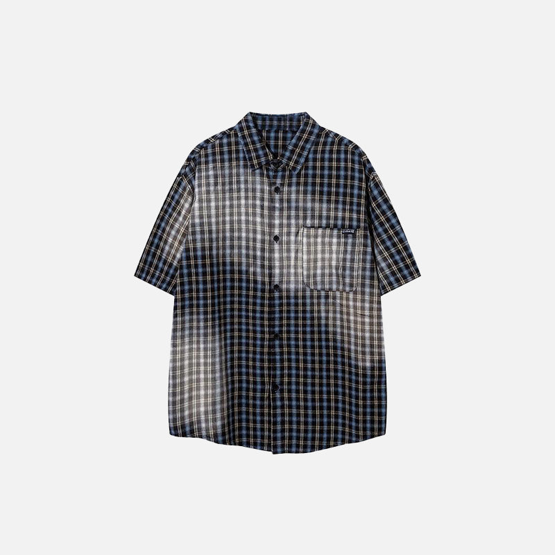 Y2K Aesthetic Plaid Polo Shirt - Loose Fit for Effortless Coquette Style