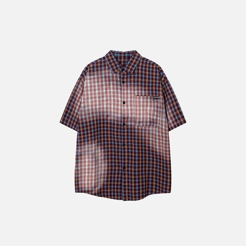 Y2K Aesthetic Plaid Polo Shirt - Loose Fit for Effortless Coquette Style