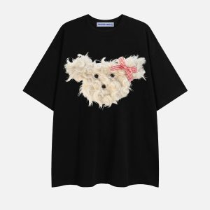 Y2K Aesthetic Plush Dog Tee - Cute and Comfy Top for Dog Lovers and Fashion Enthusiasts