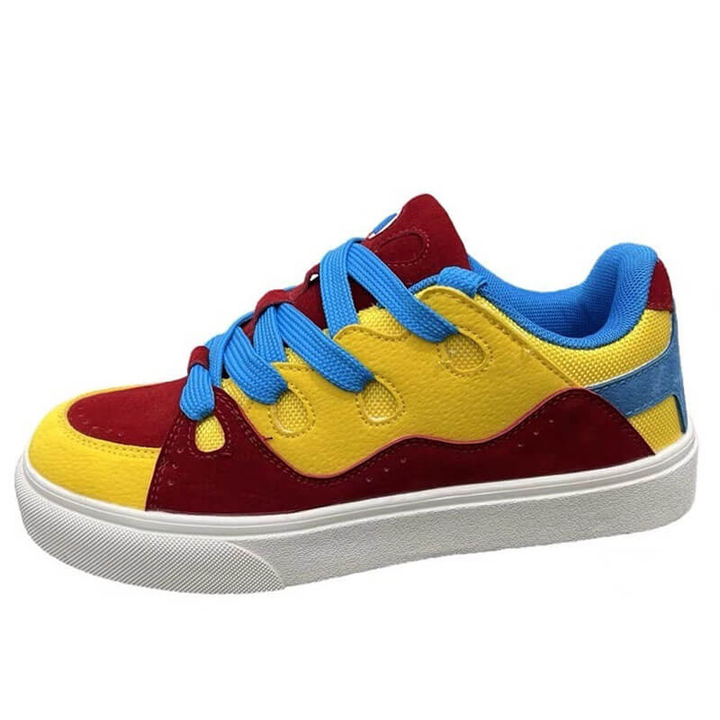 Y2K Aesthetic Primary Colors Skater Sneakers for Trendy and Stylish Outfits