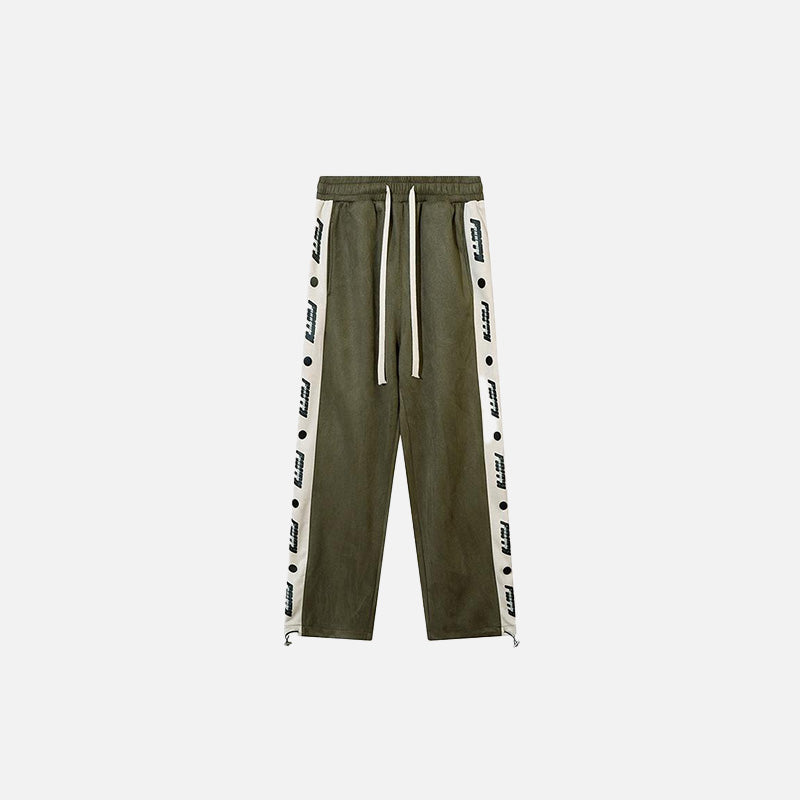 Y2K Aesthetic Side Striped High-Waist Sweatpants for Trendy Coquette and Grunge Styles