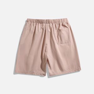 Y2K Aesthetic Solid Big Pocket Drawstring Shorts for Comfy and Stylish Outfits