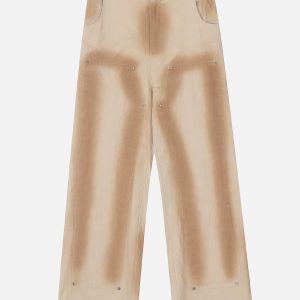 Y2K Aesthetic Spray Paint Cargo Pants for Trendy Grunge and Coquette Outfits