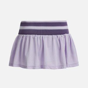 Y2K Aesthetic Stripe Mesh Tennis Skirt - Trendy Grunge Style for Chic Outfits