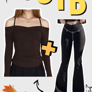 Y2K Aesthetic Two-Piece Set: Cute Crop Top & Cargo Skirt for Trendy Outfits