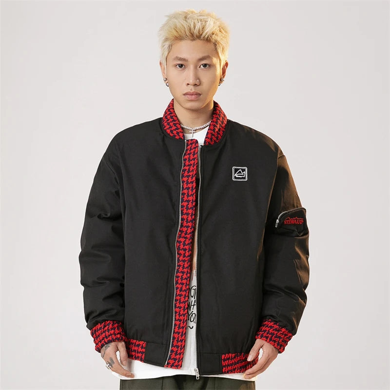 Y2K Aesthetic Urban Chic Bomber Varsity Jacket for Trendy Street Style Outfits