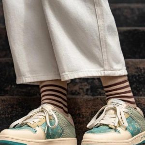 Y2K Aesthetic Van Gogh Almond Blossom Sneakers - Cute and Comfy Art-Inspired Footwear