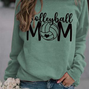 Y2K Aesthetic Volleyball Mom Sweatshirt - Comfy and Cute for Sporty Style Lovers