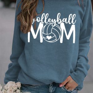 Y2K Aesthetic Volleyball Mom Sweatshirt - Comfy and Cute for Sporty Style Lovers