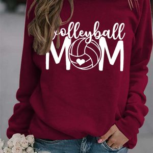 Y2K Aesthetic Volleyball Mom Sweatshirt - Comfy and Cute for Sporty Style Lovers