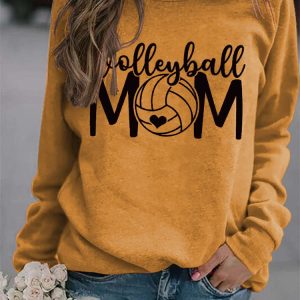 Y2K Aesthetic Volleyball Mom Sweatshirt - Comfy and Cute for Sporty Style Lovers