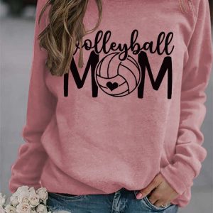 Y2K Aesthetic Volleyball Mom Sweatshirt - Comfy and Cute for Sporty Style Lovers