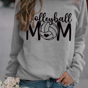 Y2K Aesthetic Volleyball Mom Sweatshirt - Comfy and Cute for Sporty Style Lovers