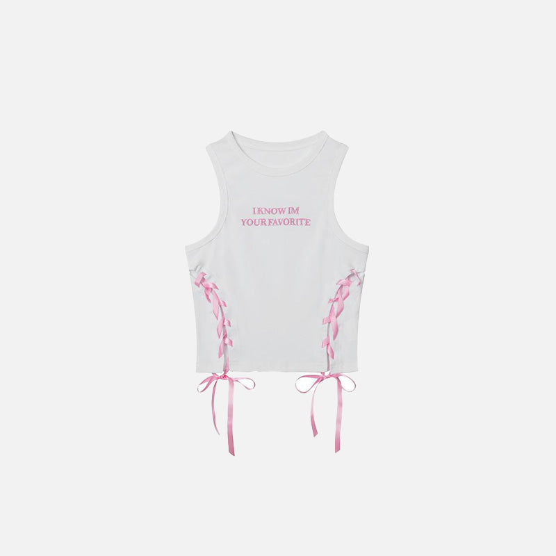 Y2K Aesthetic Women's Embroidery Straps Tank Top - Cute and Comfy for Stylish Outfits