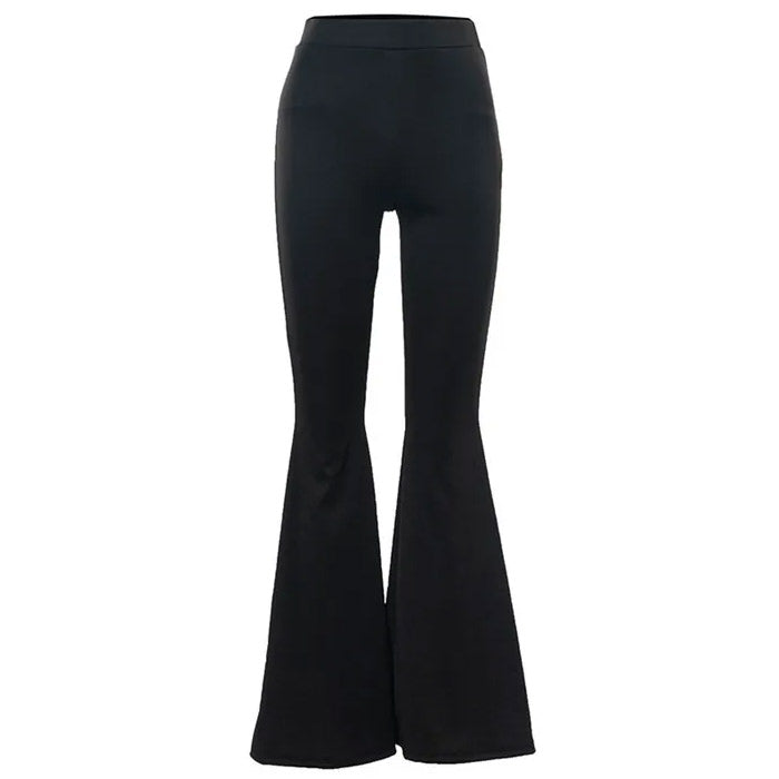 Y2K Black Flared Trousers for Grunge Aesthetic Outfits - Vintage Style Fashion Statement