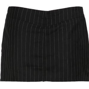 Y2K Black Striped Low Waisted Halter Skirt for Trendy Grunge and Coquette Aesthetic