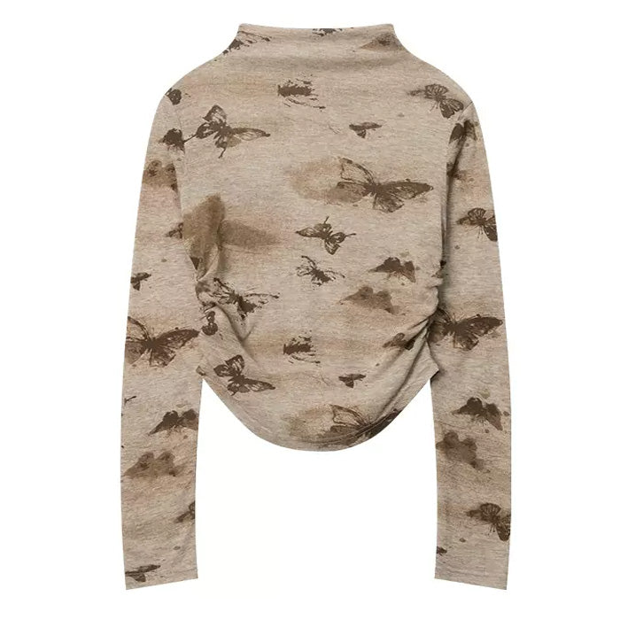 Y2K Butterfly Aesthetic Long Sleeve Top - Cute and Comfy for Trendy Outfits