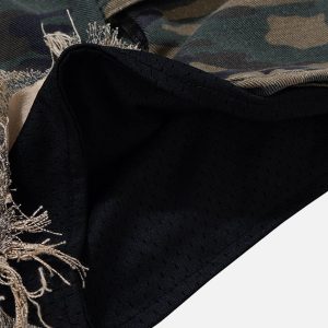 Y2K Camouflage Multi Pocket Cargo Shorts for Trendy Aesthetic Outfits